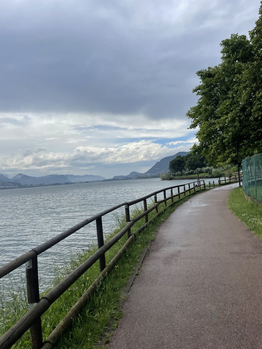 Scenic Path Along Lake Como