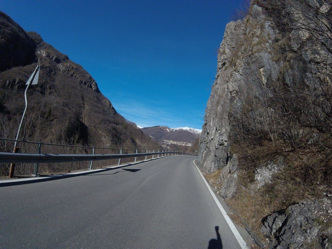 Curving Road through Mountains Curving Road through Mountains